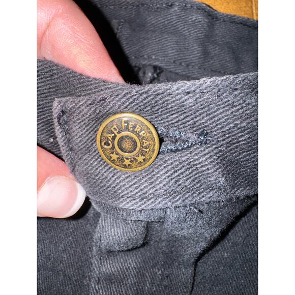 Vintage Cap Ferrat 80's black denim high waist Jeans with stars & stones size 13 - Picture 9 of 16